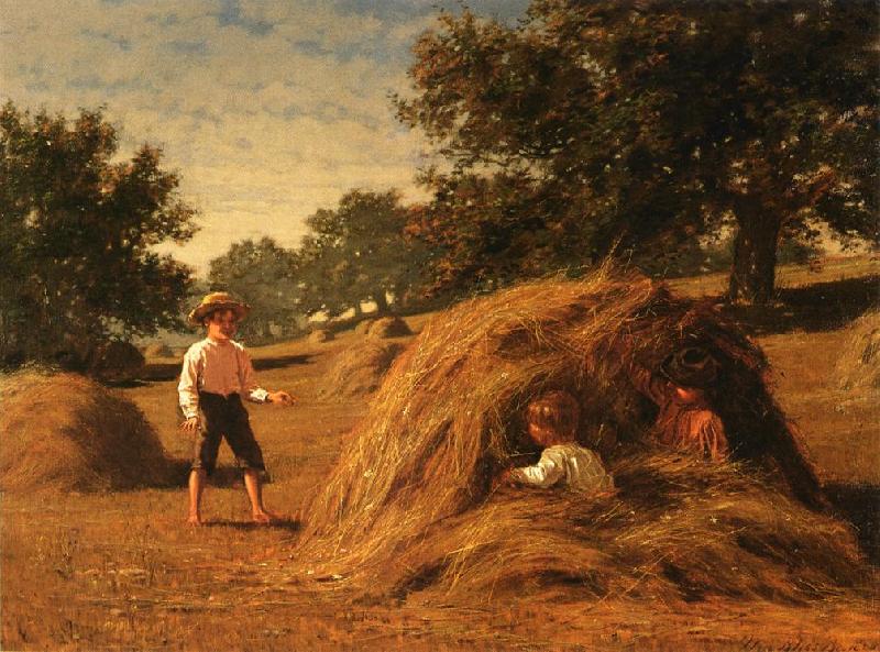 William Bliss Baker Hiding in the Haycocks Germany oil painting art